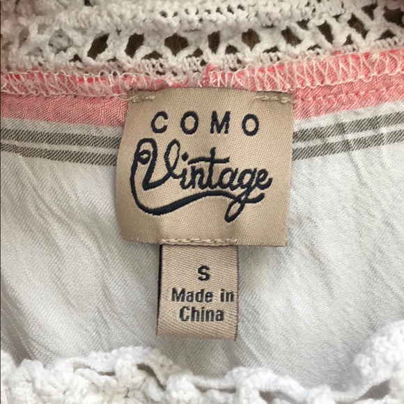 COMO Vintage!! Cute off shoulder Top!! - Picture 5 of 6